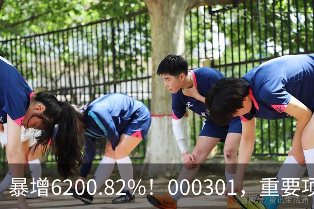 暴增6200.82%!000301,重要项目恢复生产